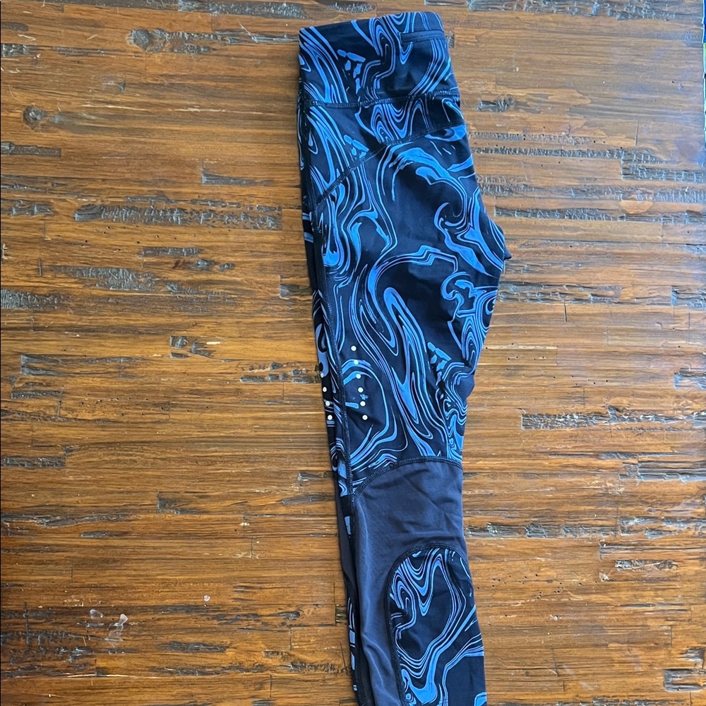 Nike Black and Blue Swirl Leggings